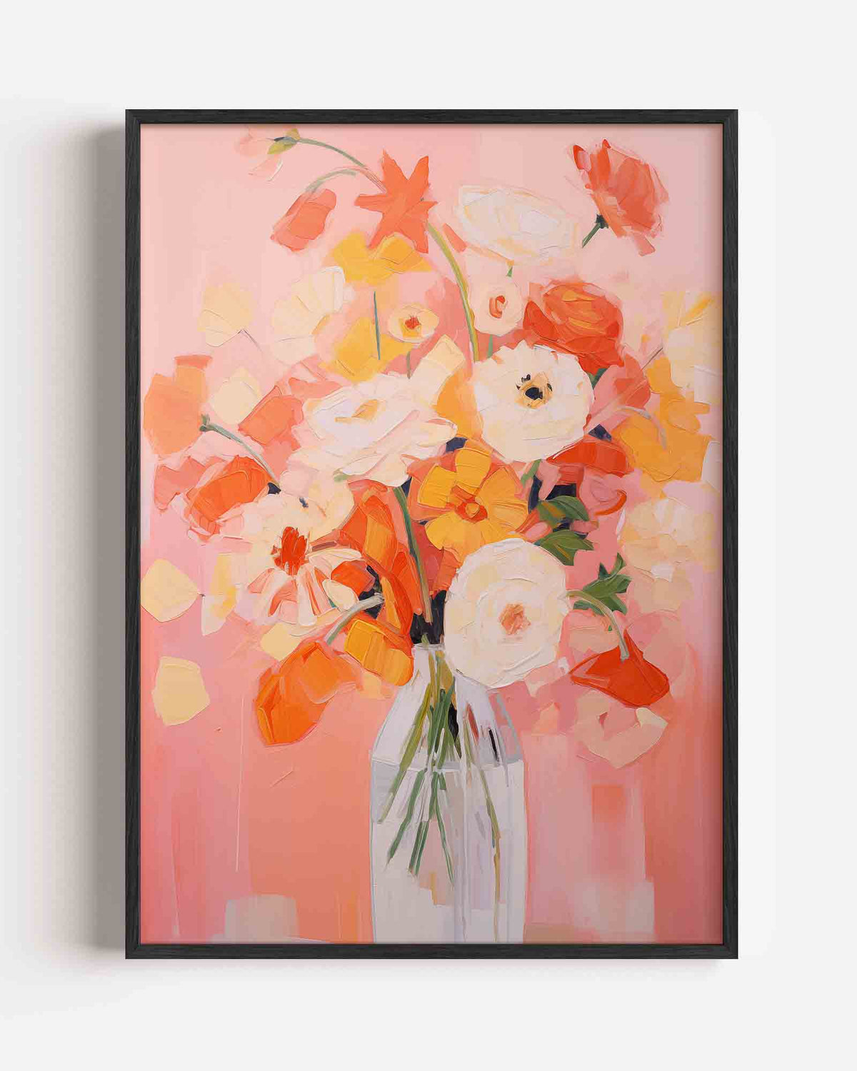 Bloemen in vaas – bloemen portret poster als wanddecoratie