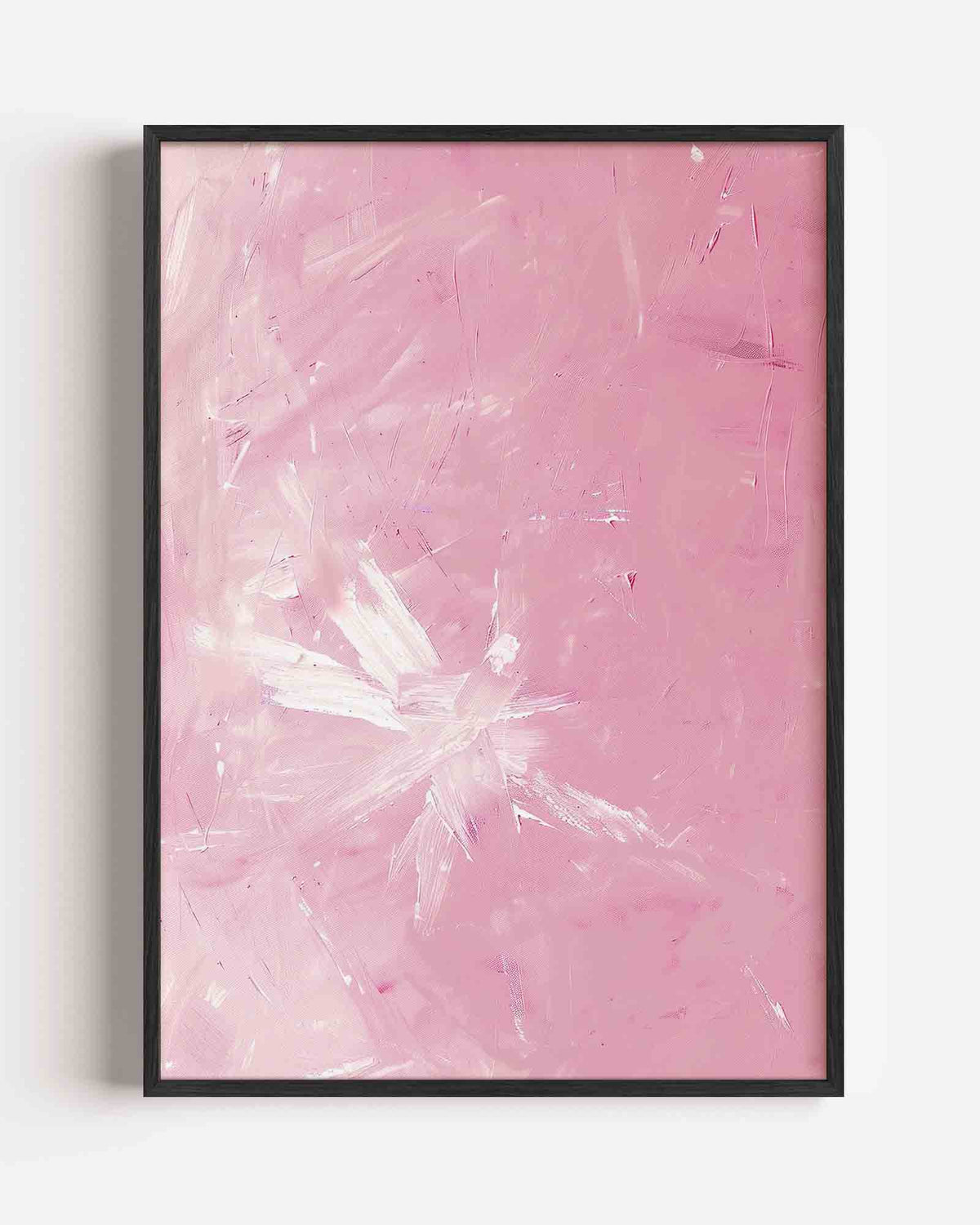 Roze abstracte – kleurrijke abstracte portret poster als wanddecoratie
