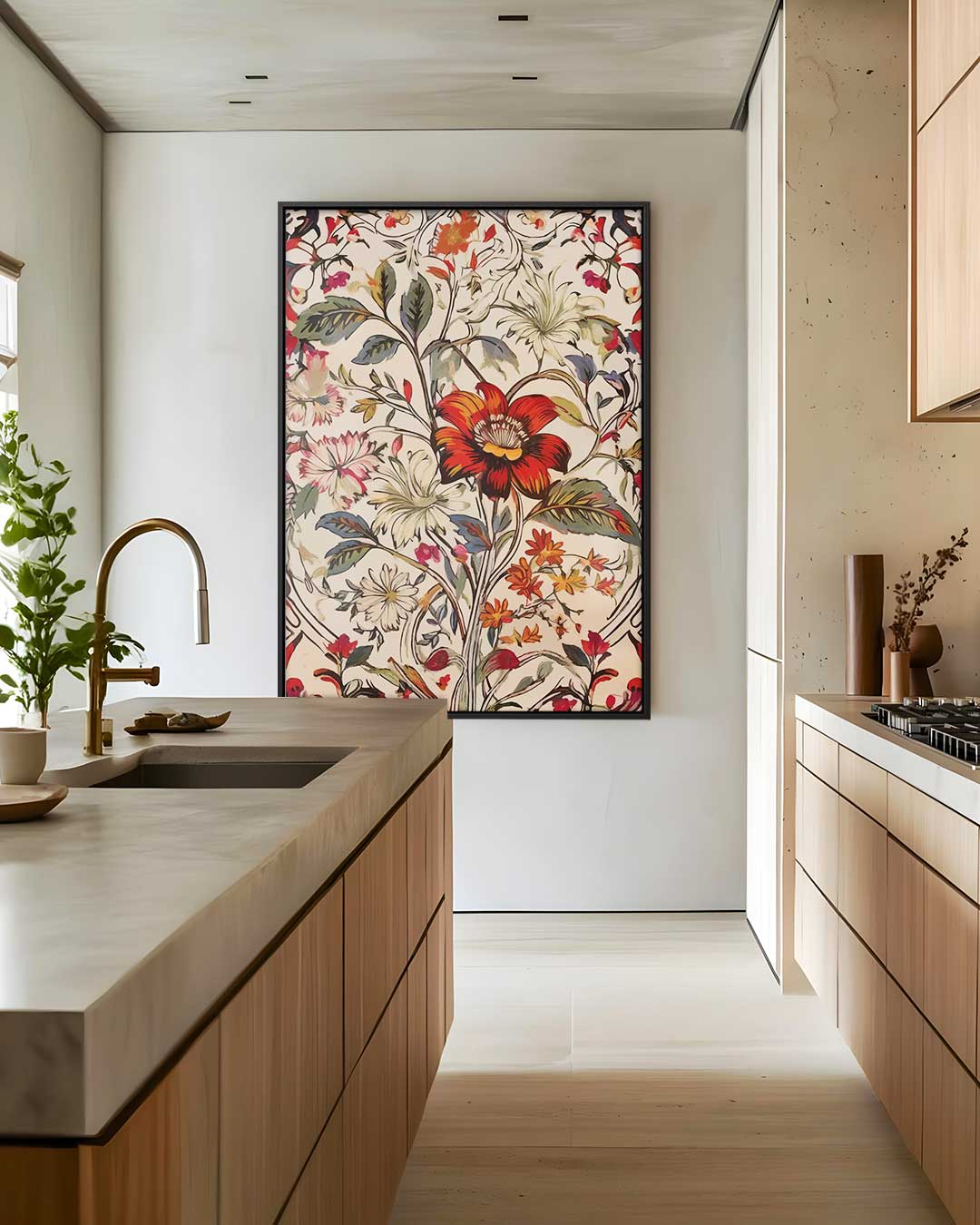 Bloemenpracht op Canvas – dibond wanddecoratie in staand formaat