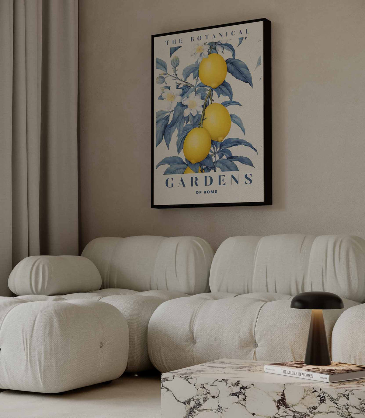 Botanische Tuinen van Rome Poster – portret wandkunst van WallArtistic
