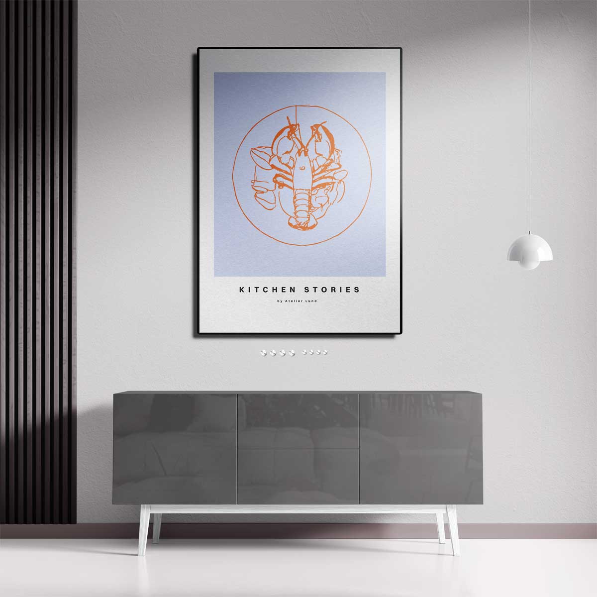 Kitchen Stories - Kunstposter – staande wandkunst voor woonkamer of interieur