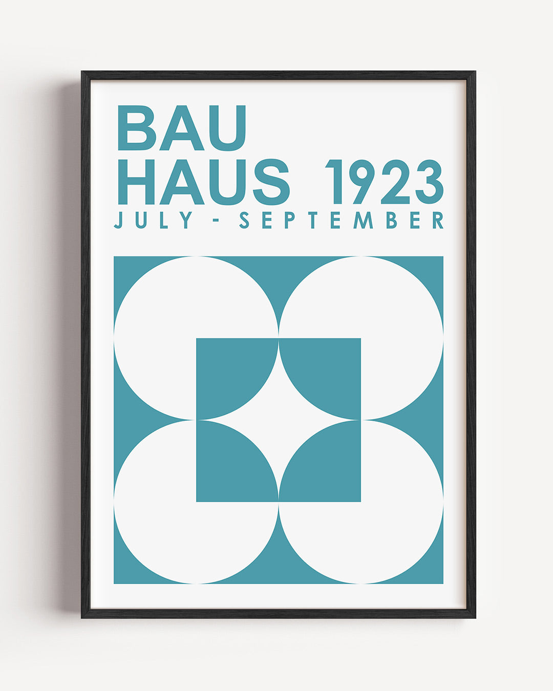 Vorm en kleur – staande Bauhaus poster als wanddecoratie