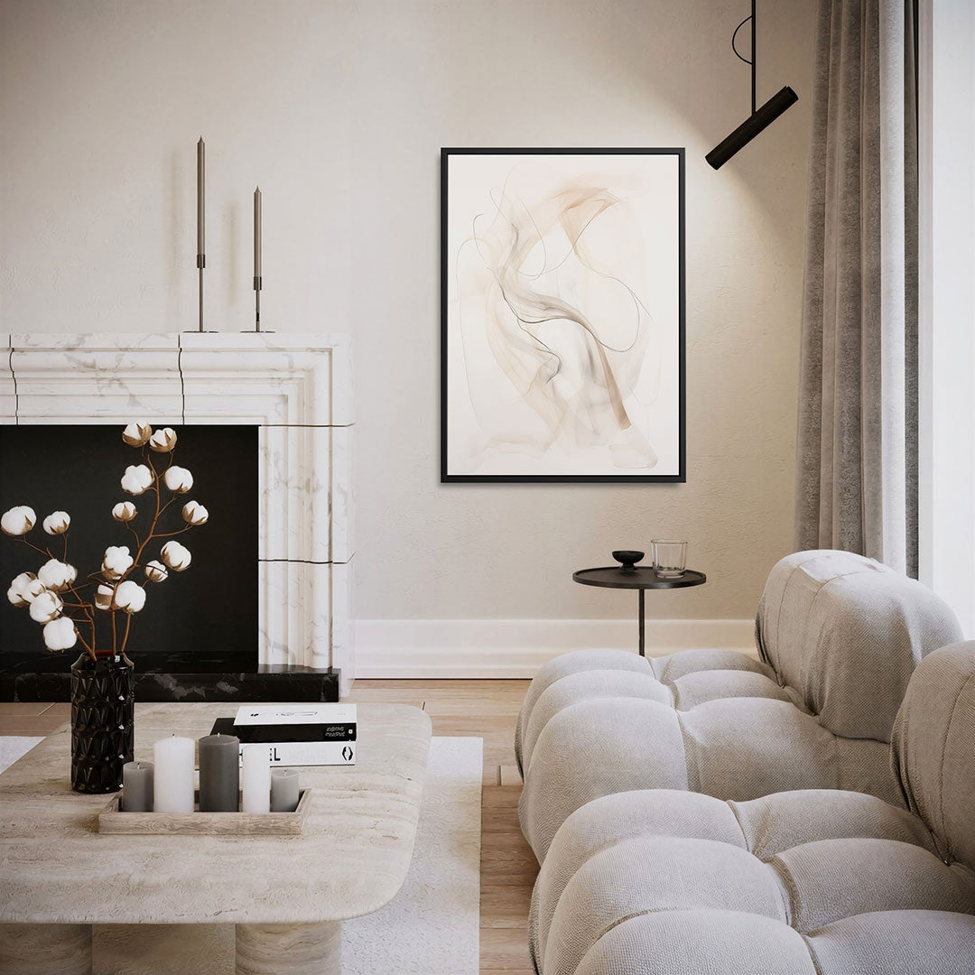 Vloeiende lijnen – staand wanddecoratie kunstwerk