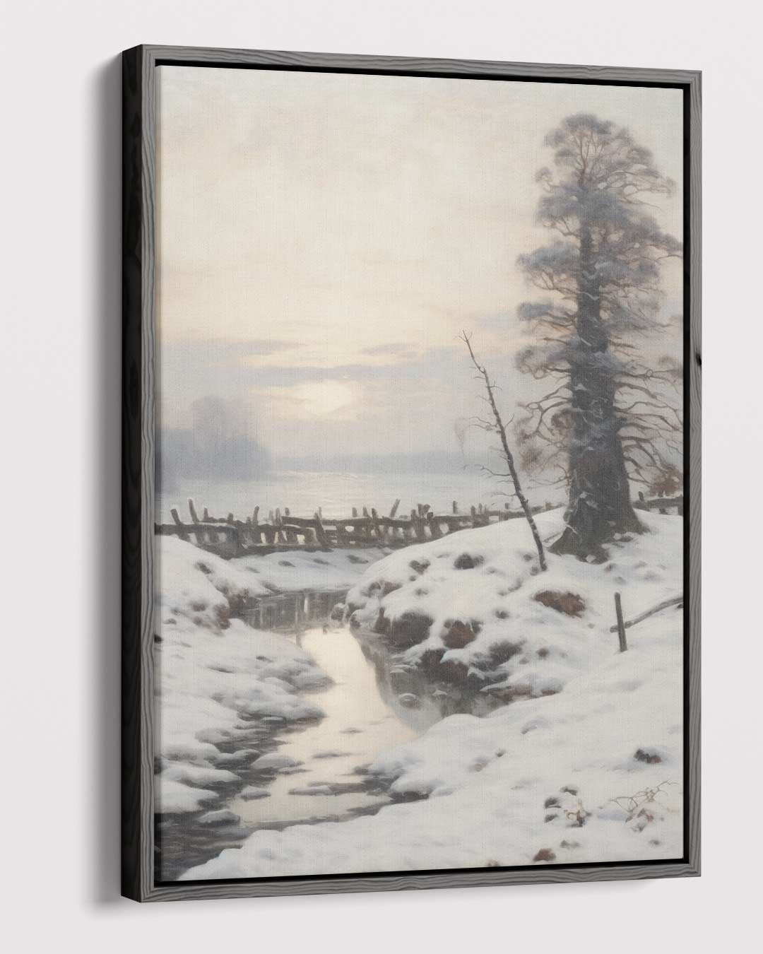Winterse Rust in het Landschap – dibond kunstwerk als wanddecoratie