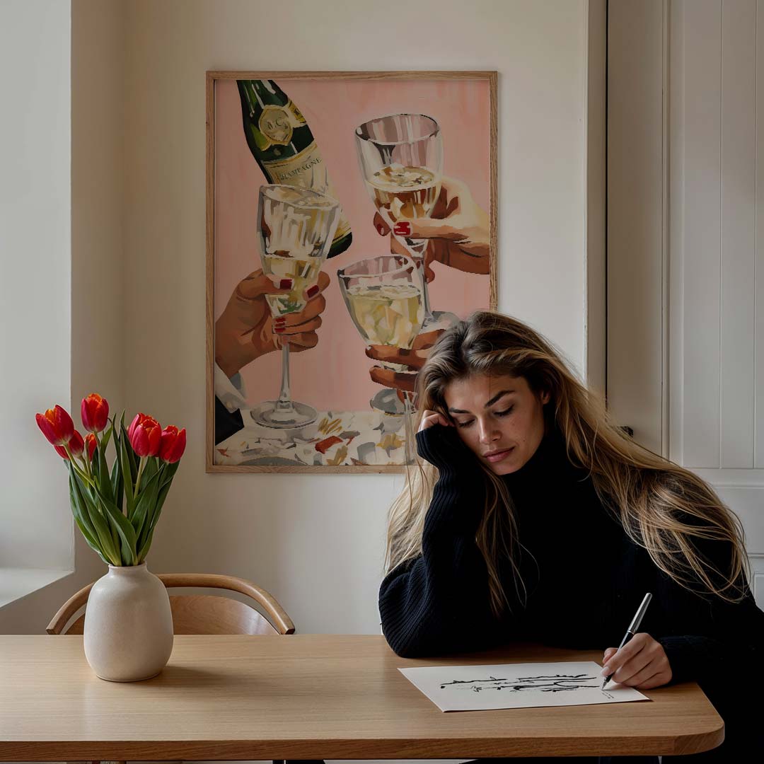 Proost op Stijlvolle Momenten - – culinaire wandkunst als portret poster