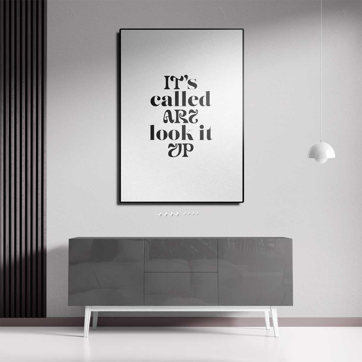 Kunstzinnige Typografie Poster – canvas kunstwerk als wanddecoratie