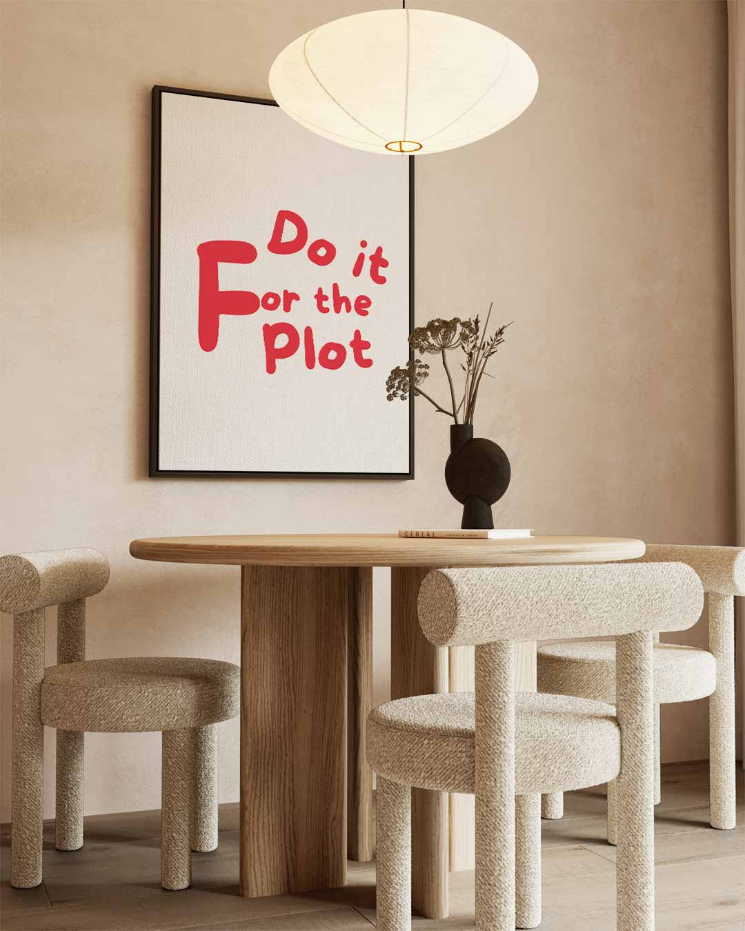 Motiverende Wanddecoratie – kunstwerk met zwarte baklijst