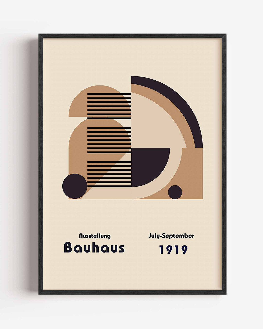 Vormen en vlakkenspel – staande Bauhaus poster als wanddecoratie