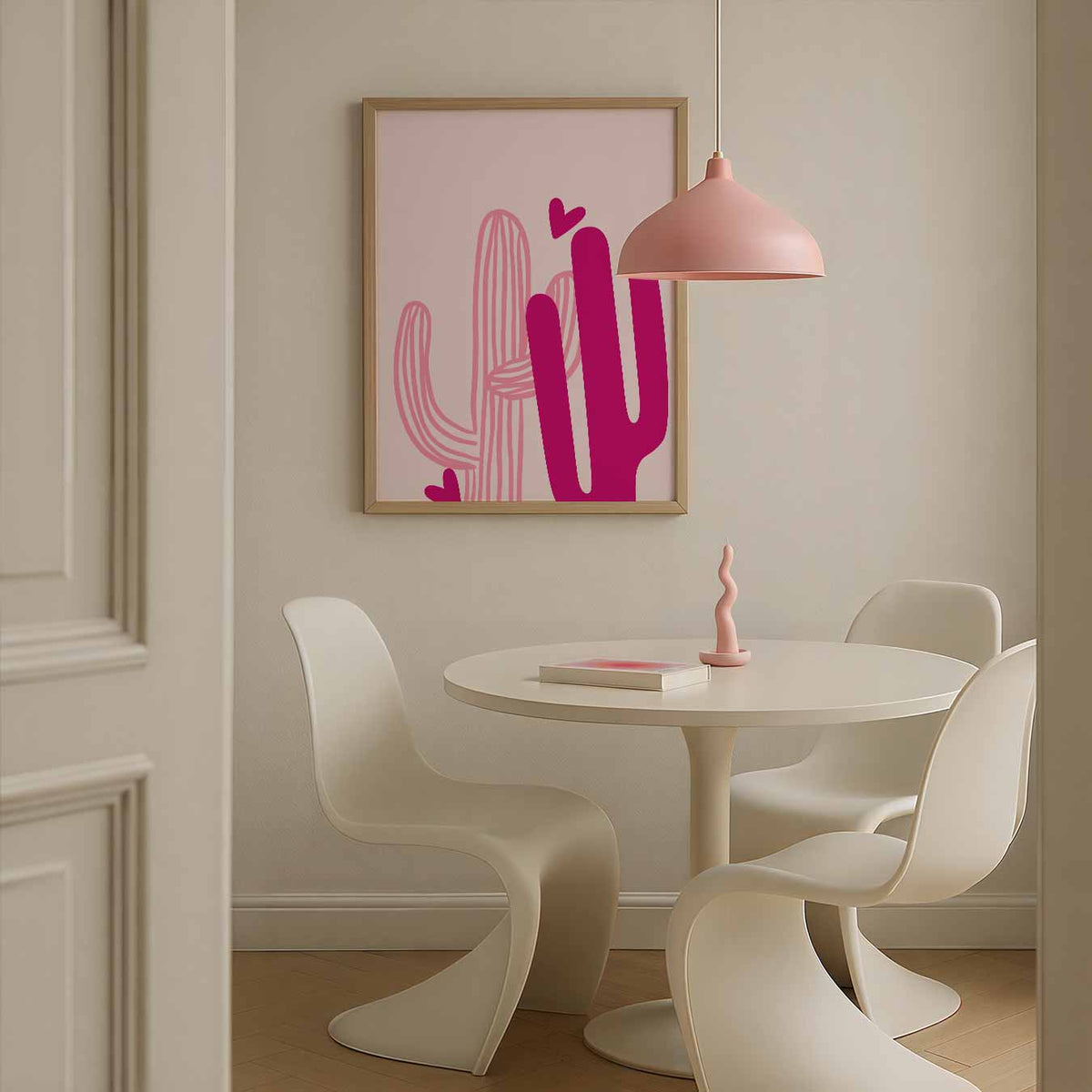 Vrolijke Cactus Harten – staande paas wanddecoratie van WallArtistic