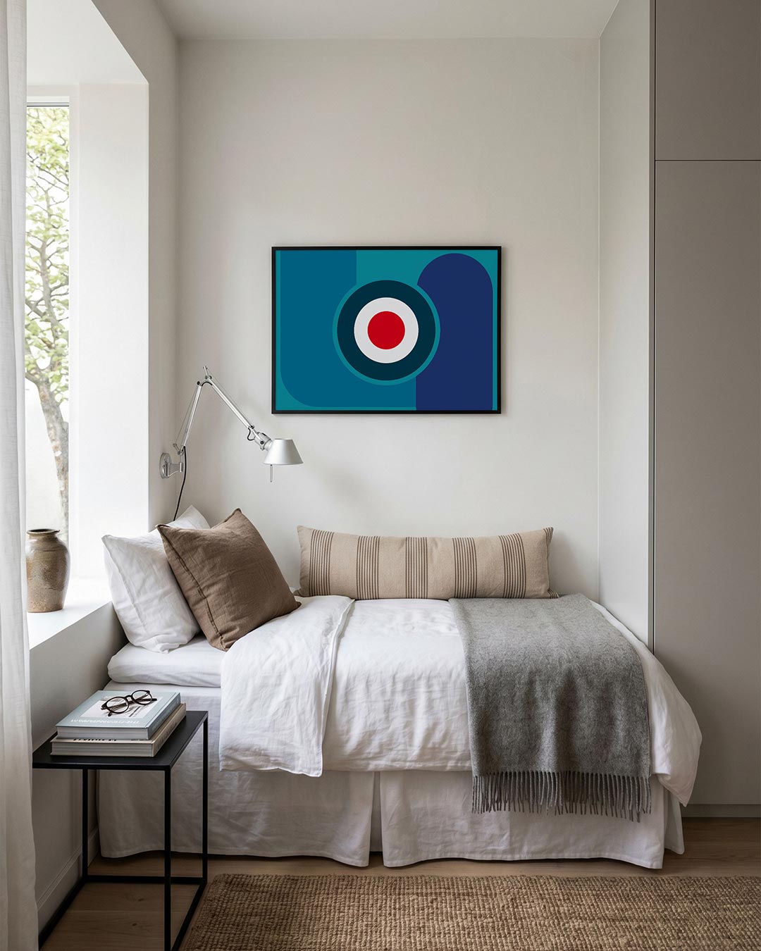 Cirkel en vlak – moderne Bauhaus wandkunst als poster