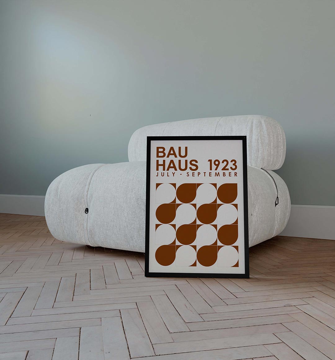 Vormen en vlakken – geometrische poster in Bauhaus-stijl van WallArtistic