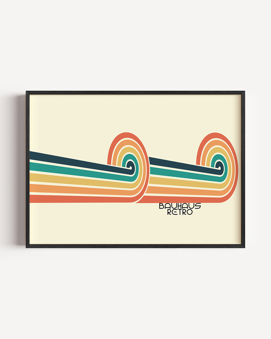 Abstracte – liggende Bauhaus poster als wanddecoratie