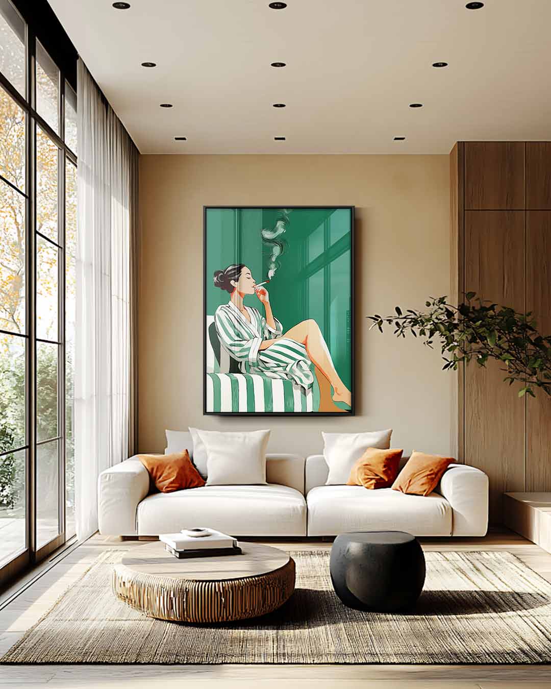 Ontspannen Moment – staande wandkunst voor woonkamer of interieur