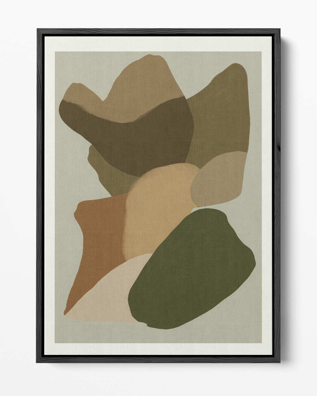 Abstracte Aardetinten – portret kunstwerk als wanddecoratie