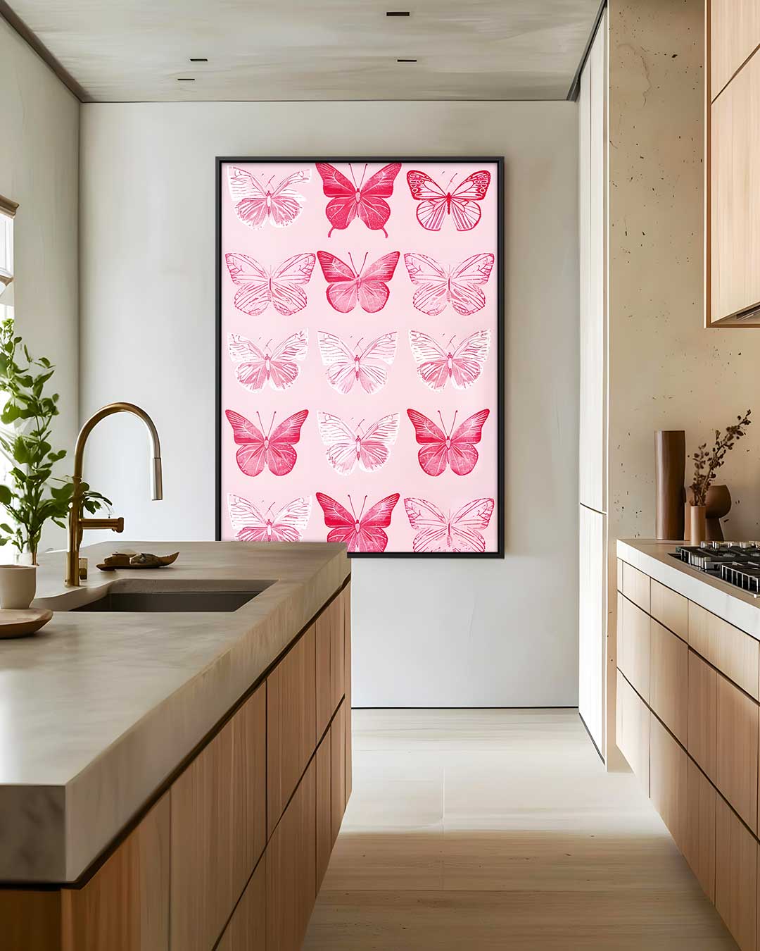 Vlinderfantasie – modern portret kunstwerk van WallArtistic