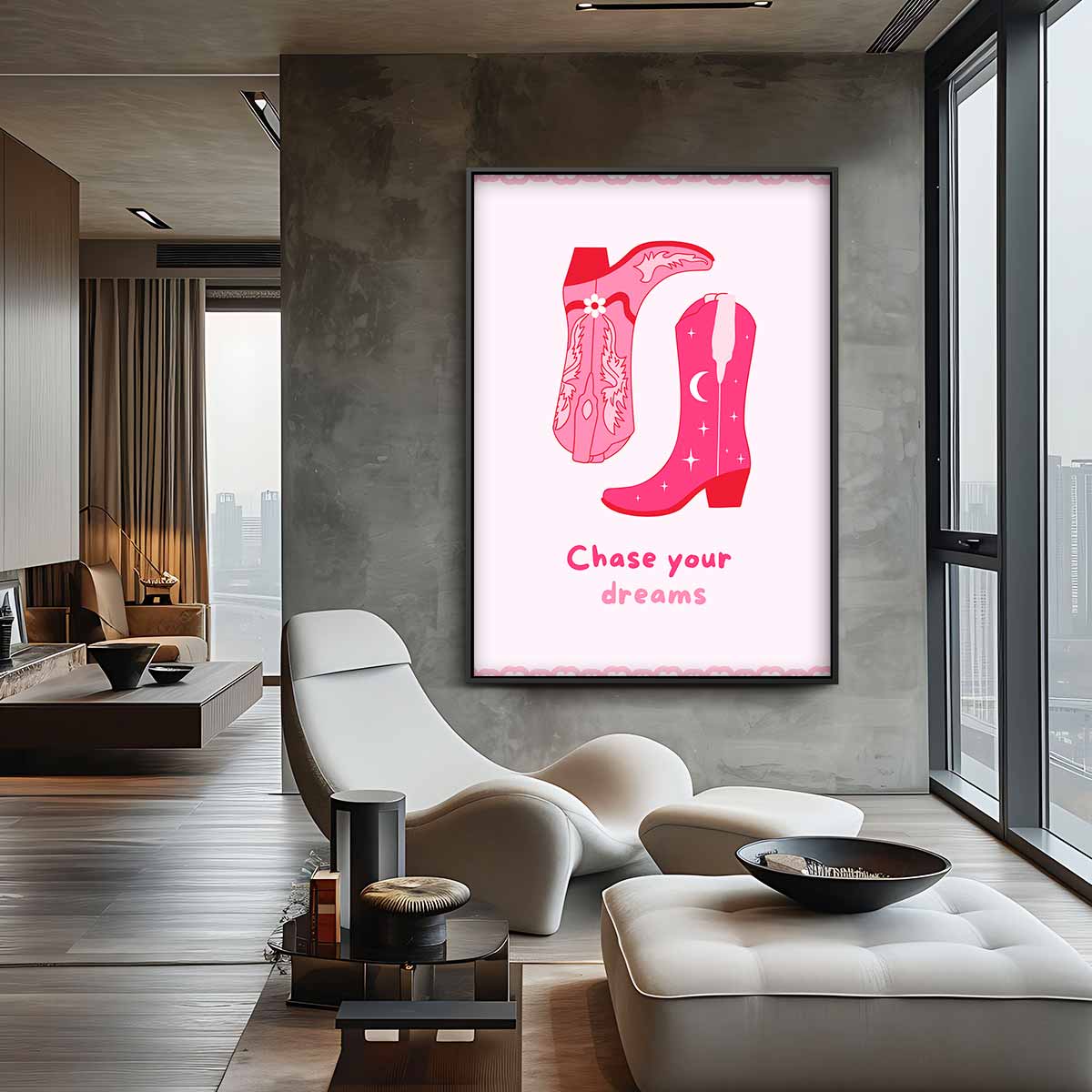 Cowboydromen Wanddecoratie – staand kunstwerk voor modern interieur