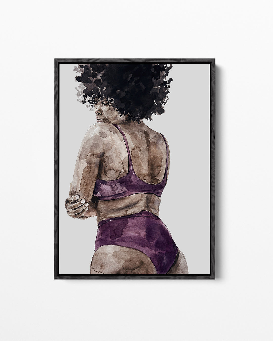 Vrouwelijke silhouet studie – staand wanddecoratie kunstwerk