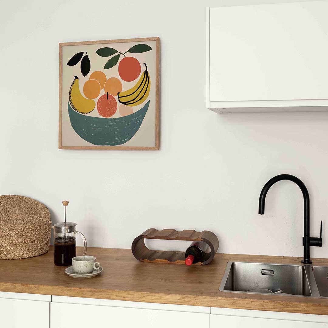 Fruitmand – keukenposter in vierkant formaat