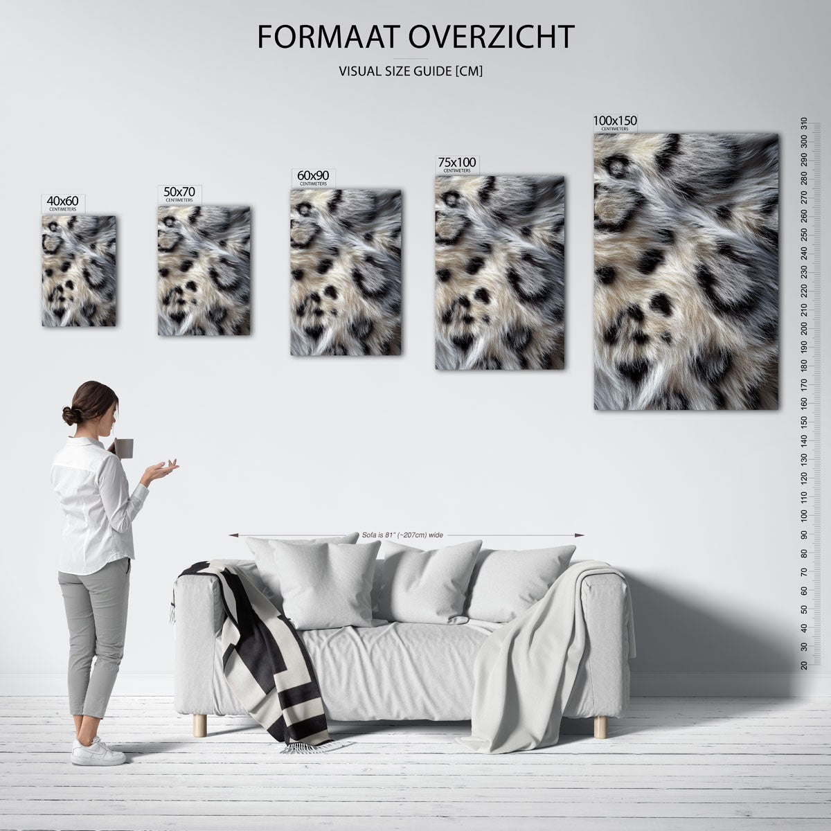 Dierlijke textuur – staande wanddecoratie van WallArtistic