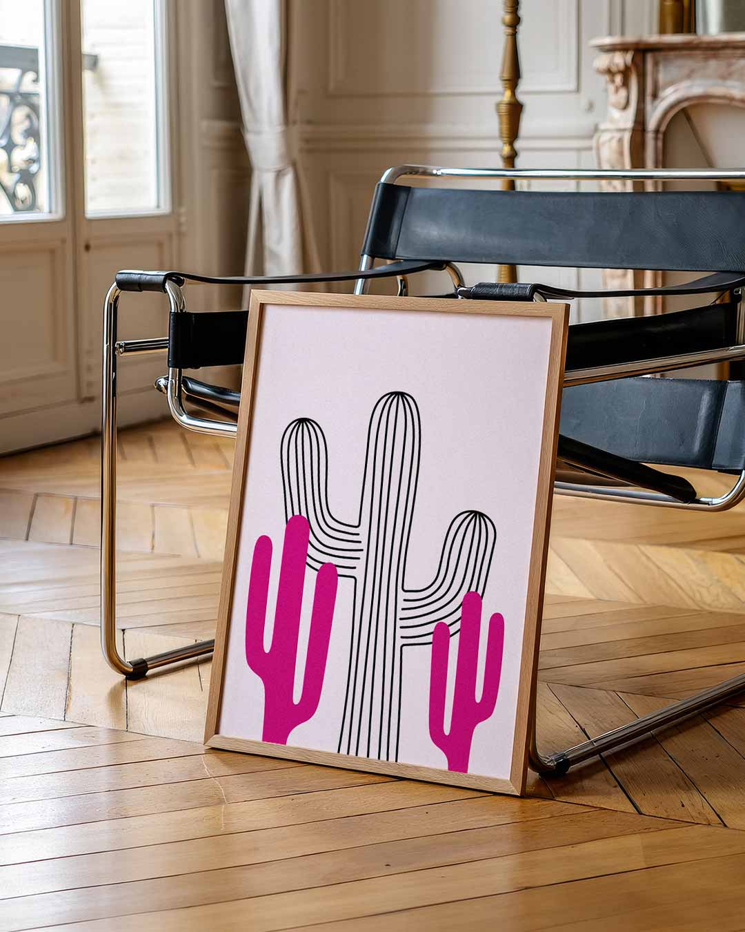 Felgekleurde Cactus Illustratie – staande muurposter voor Pasen