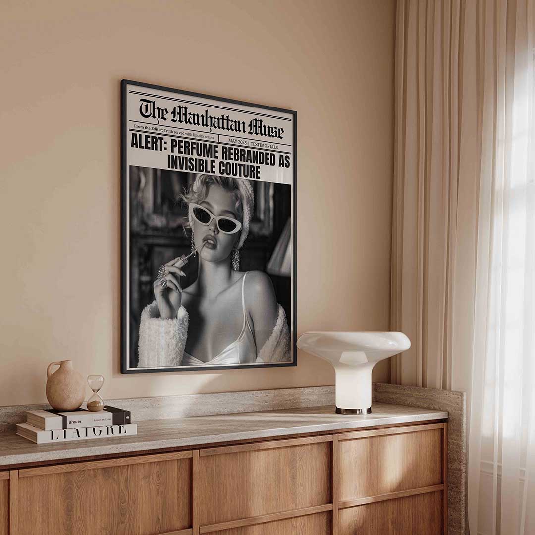 Manhattan muse mode – kleurrijke Pop Art poster in staand formaat