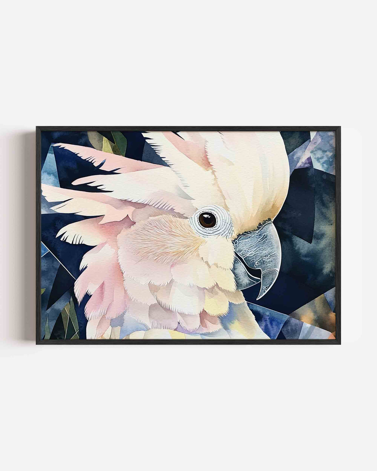 Papegaai in pastel – dieren landscape poster als wanddecoratie