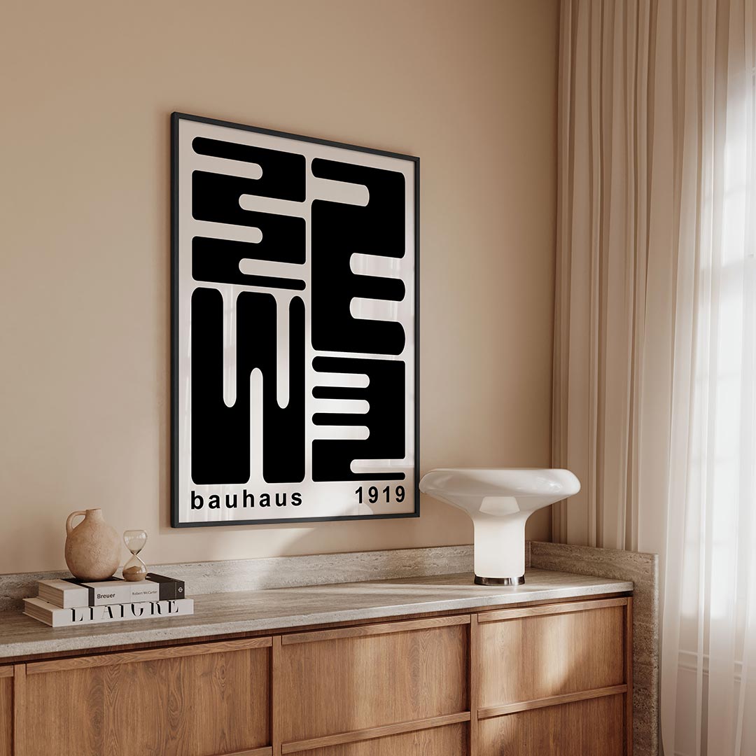  – geometrische Bauhaus poster in staand formaat