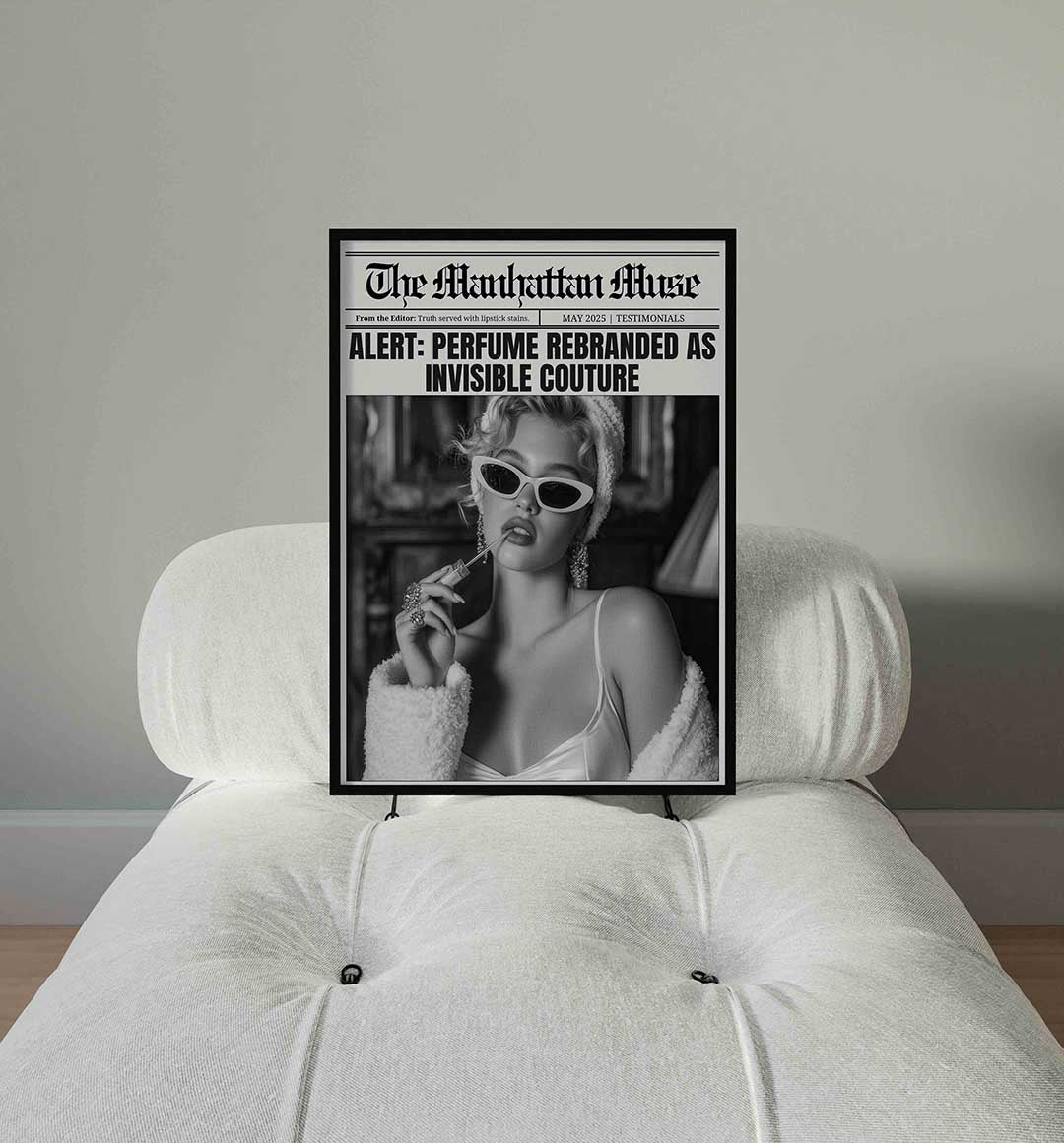 Manhattan muse mode – staande Pop Art wanddecoratie van WallArtistic