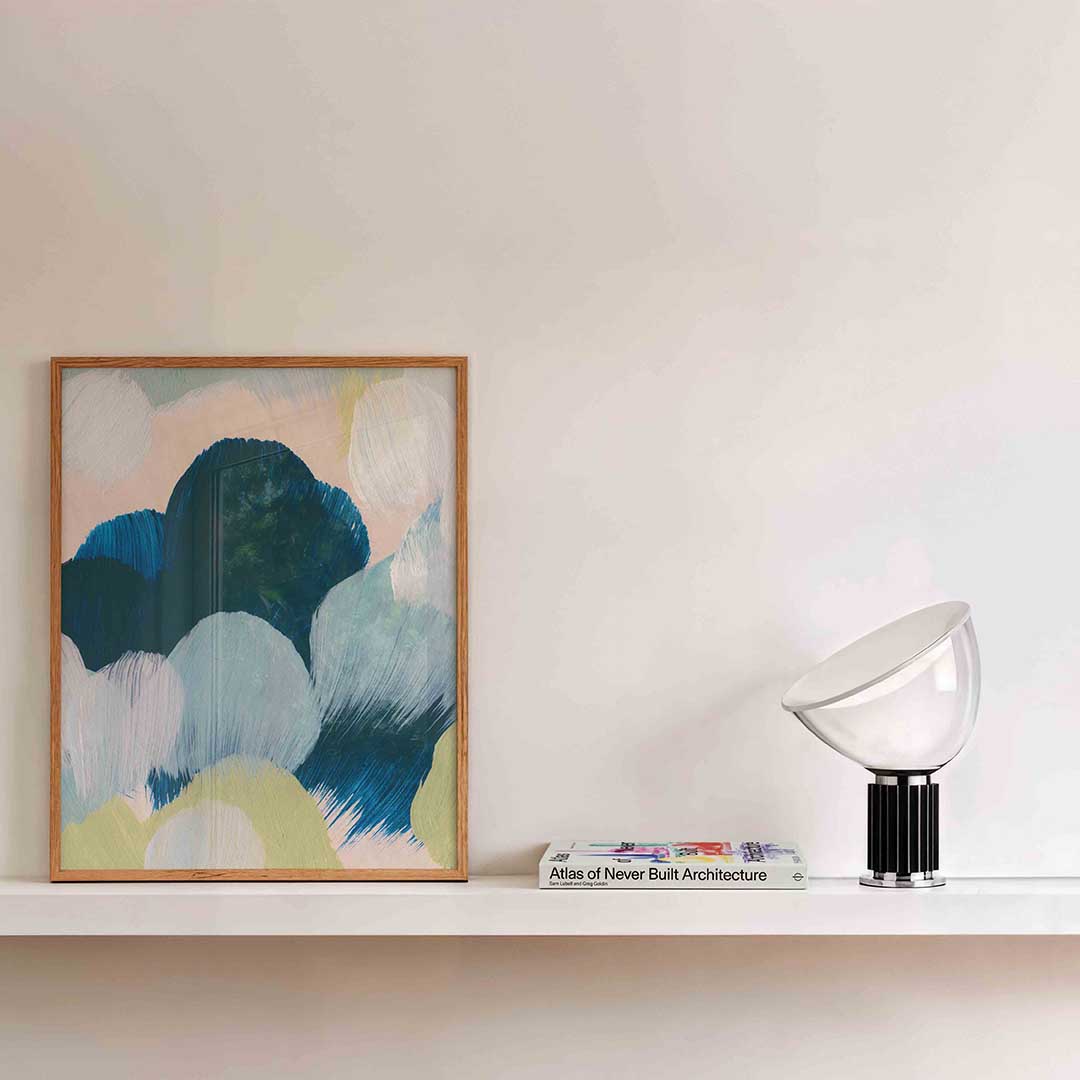 Abstracte wolken – schilderkunst als moderne portret poster