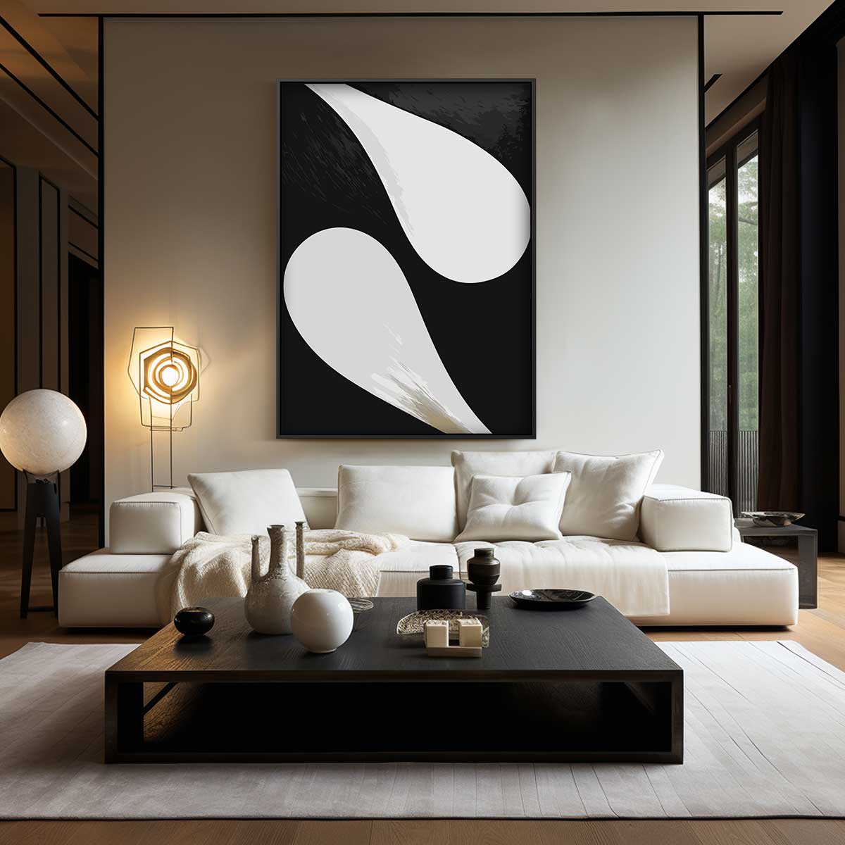 Vloeiende Stroom – modern portret kunstwerk van WallArtistic