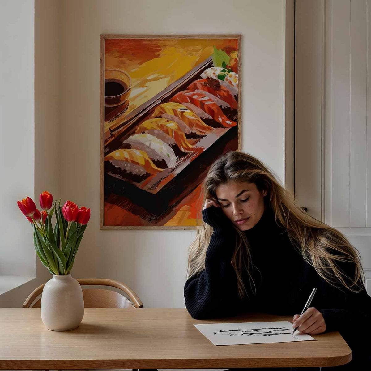 Sushi Delight – keuken poster als sfeervolle staande wanddecoratie