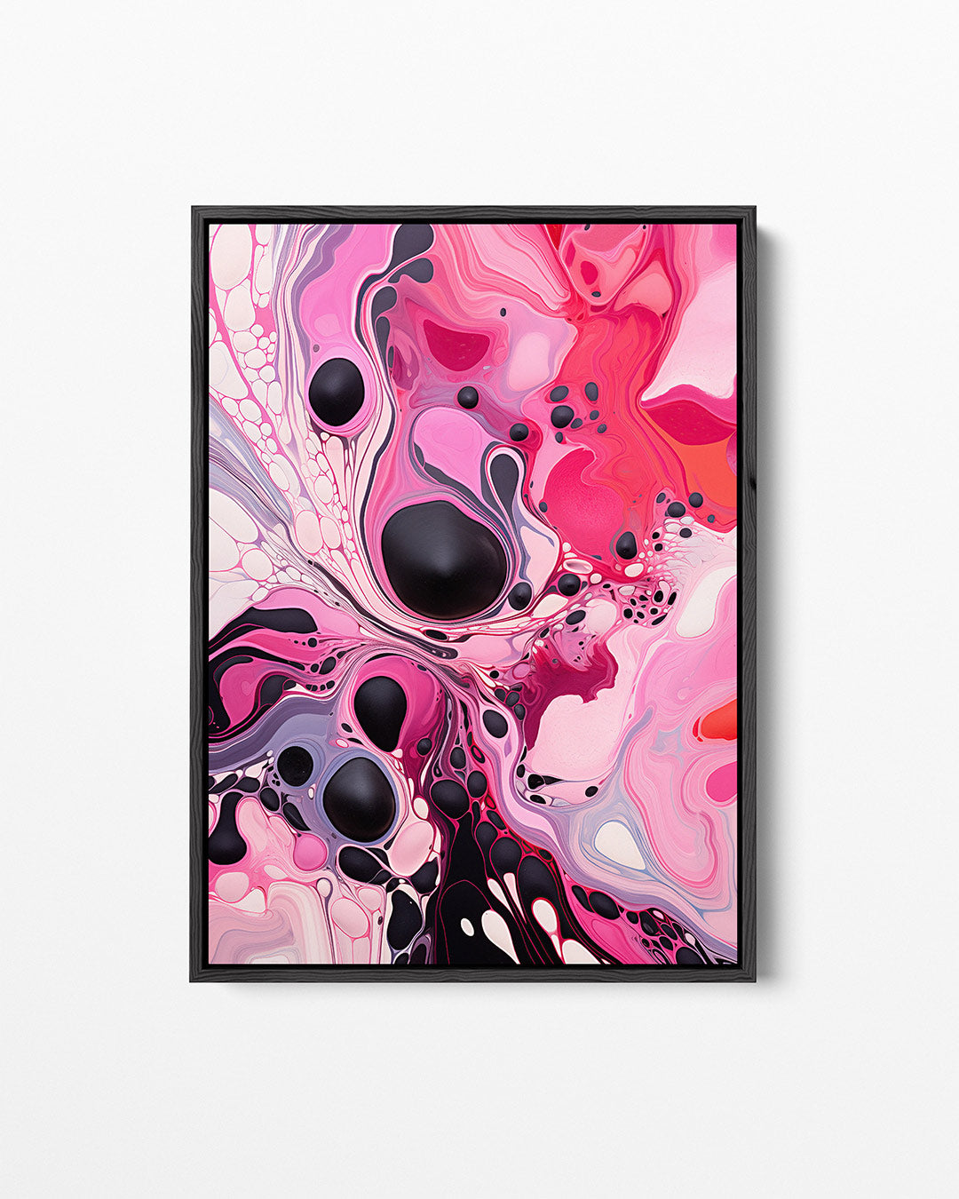 Vloeiende kleurencompositie – Zwarte – staand wanddecoratie kunstwerk