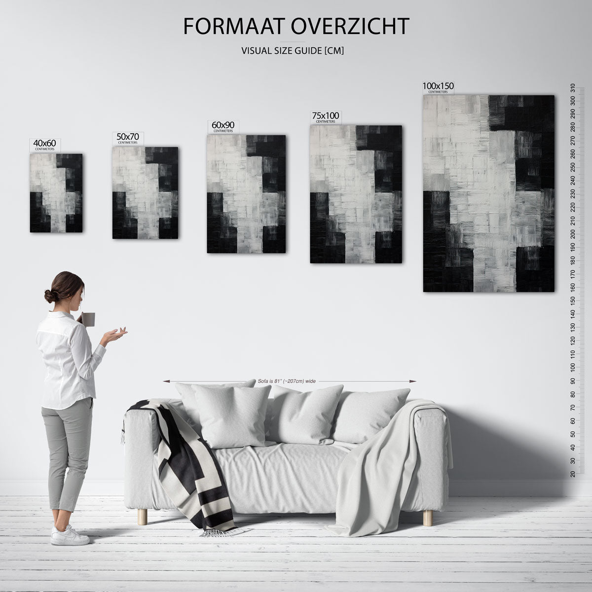 Geometrische vlakken – staande wanddecoratie van WallArtistic