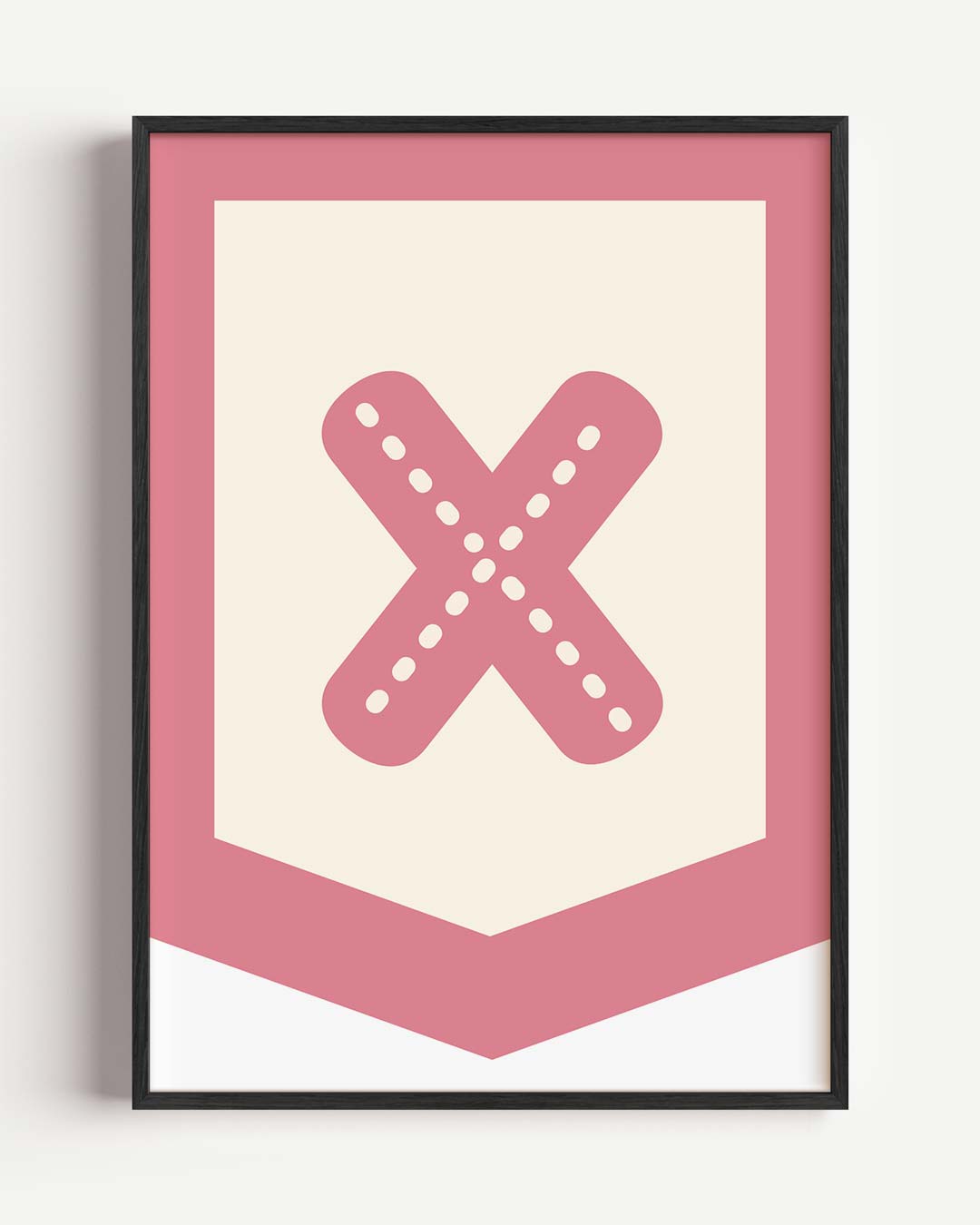 Stijlvolle Roze Abstracte – kids portret poster als wanddecoratie