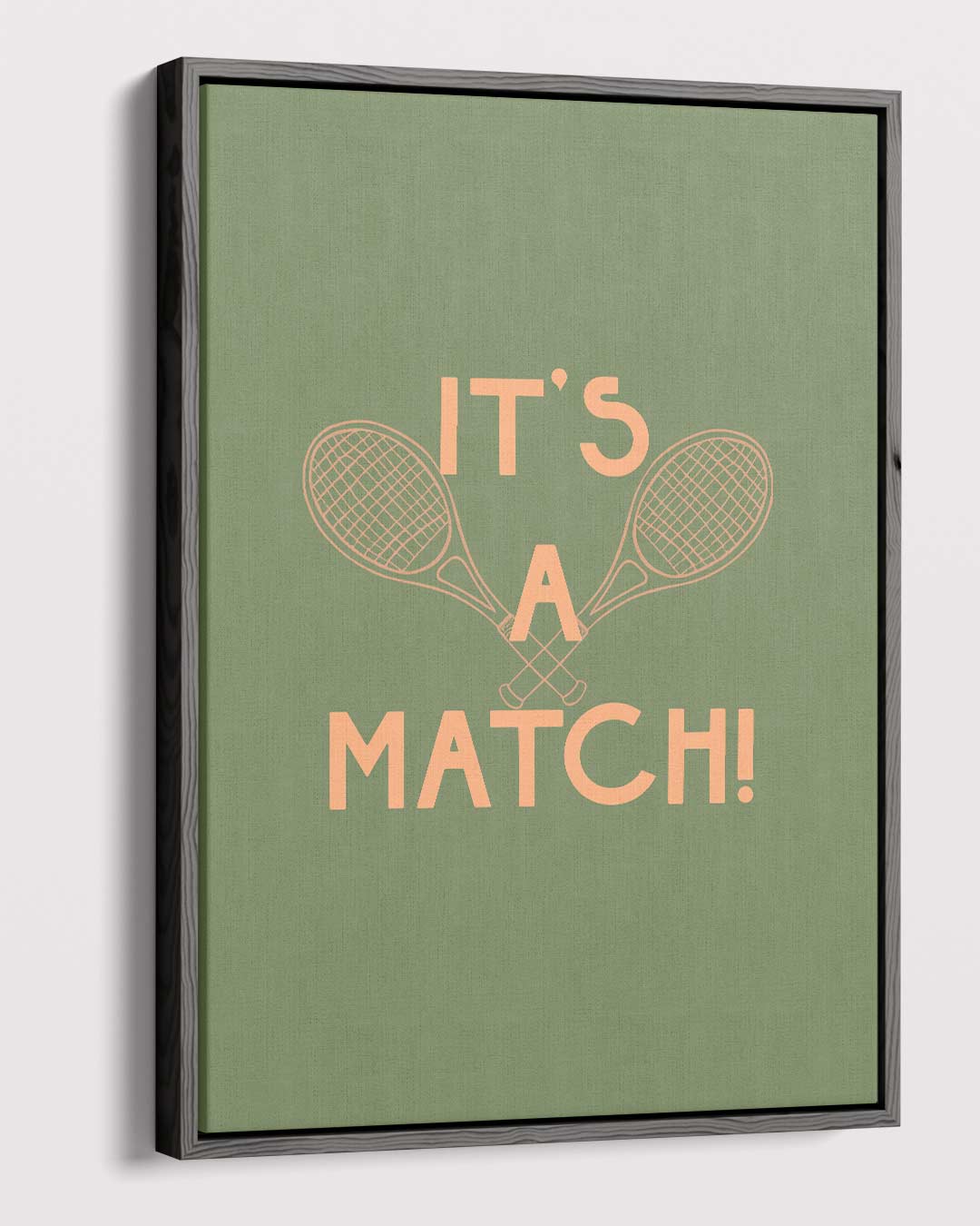 It's a Match Tennis – canvas wanddecoratie in portret formaat