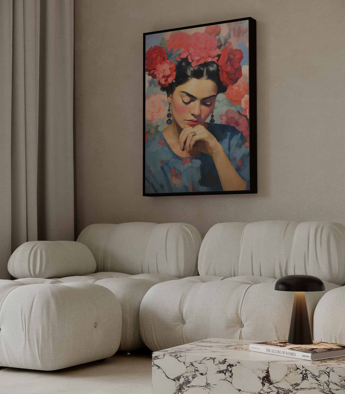 Bloemen Serenade – portret wandkunst van WallArtistic
