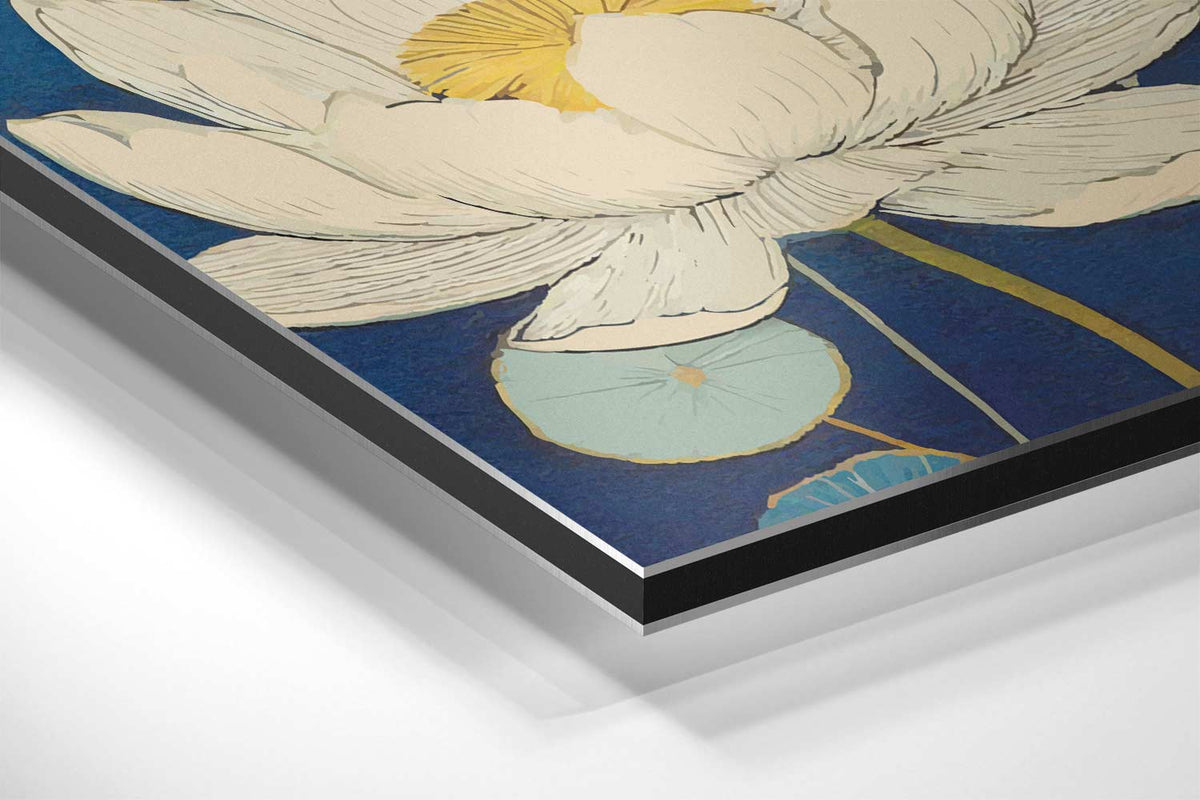 Blauwe Lotus Dromen – modern portret kunstwerk van WallArtistic