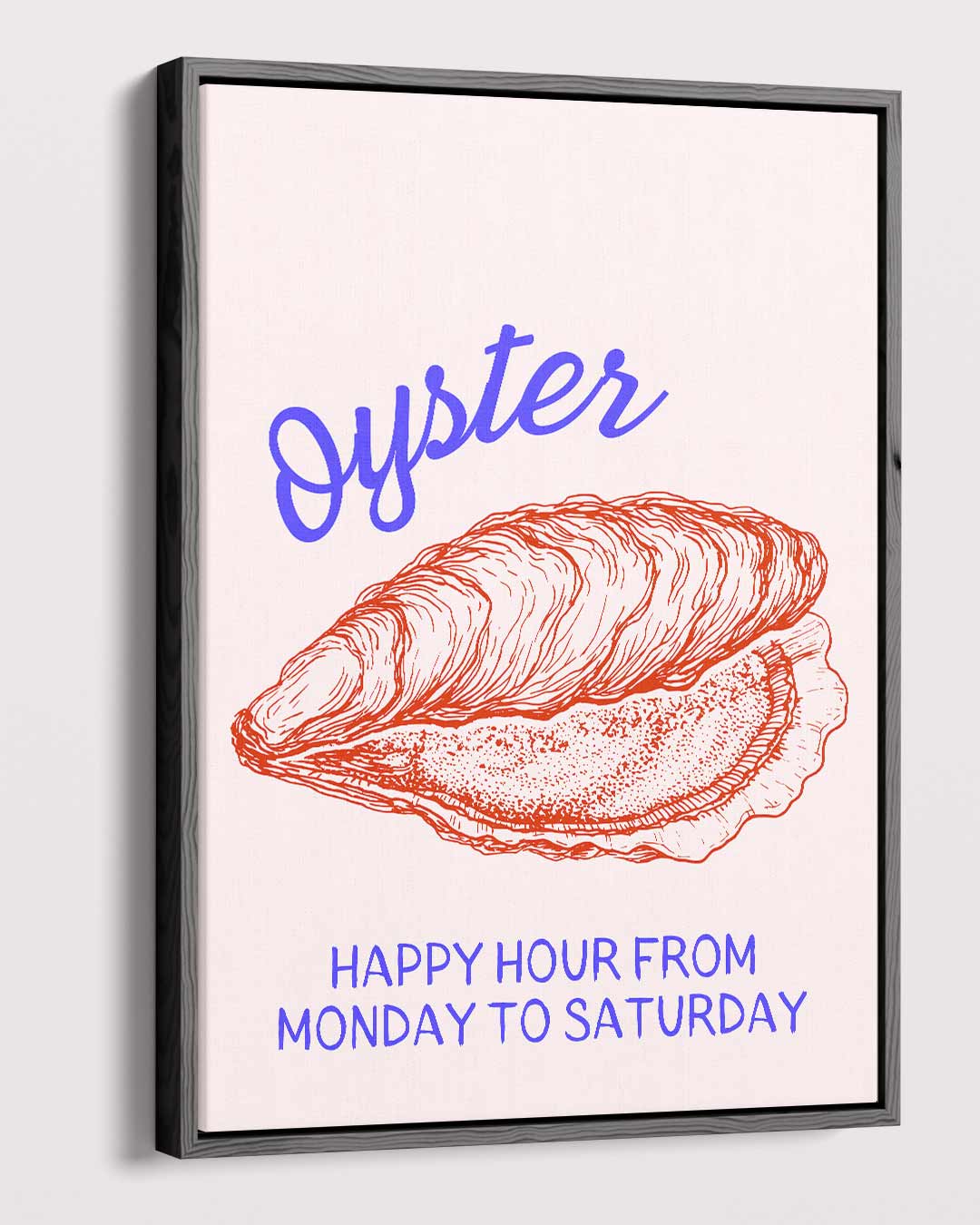 Oester Illustratie – dibond kunstwerk als wanddecoratie