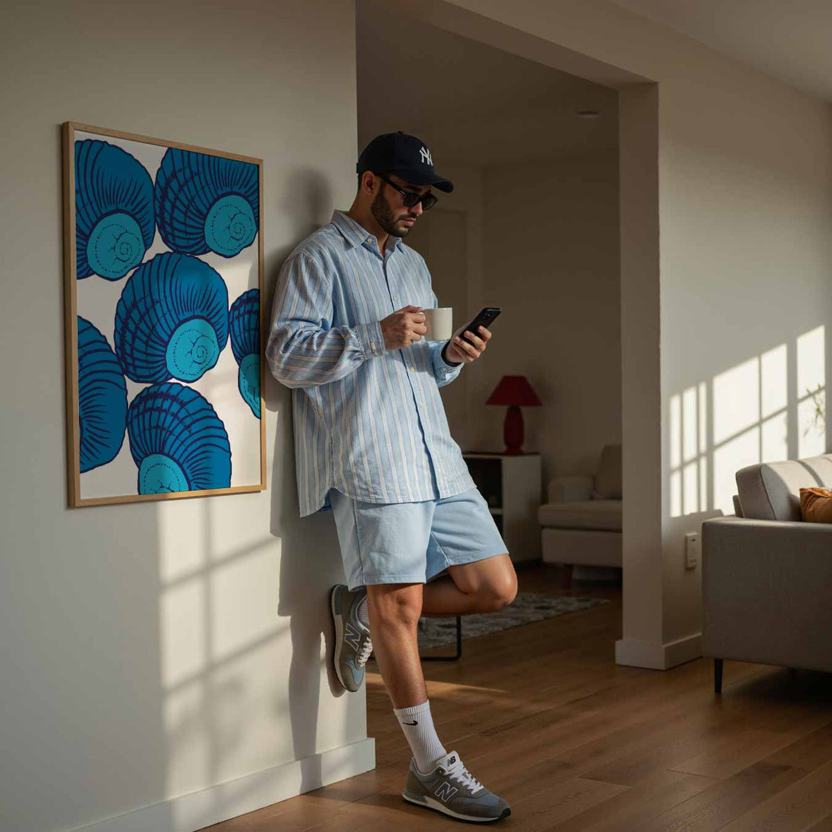 Zee-schelp Stijl – onderwater wandkunst als portret poster