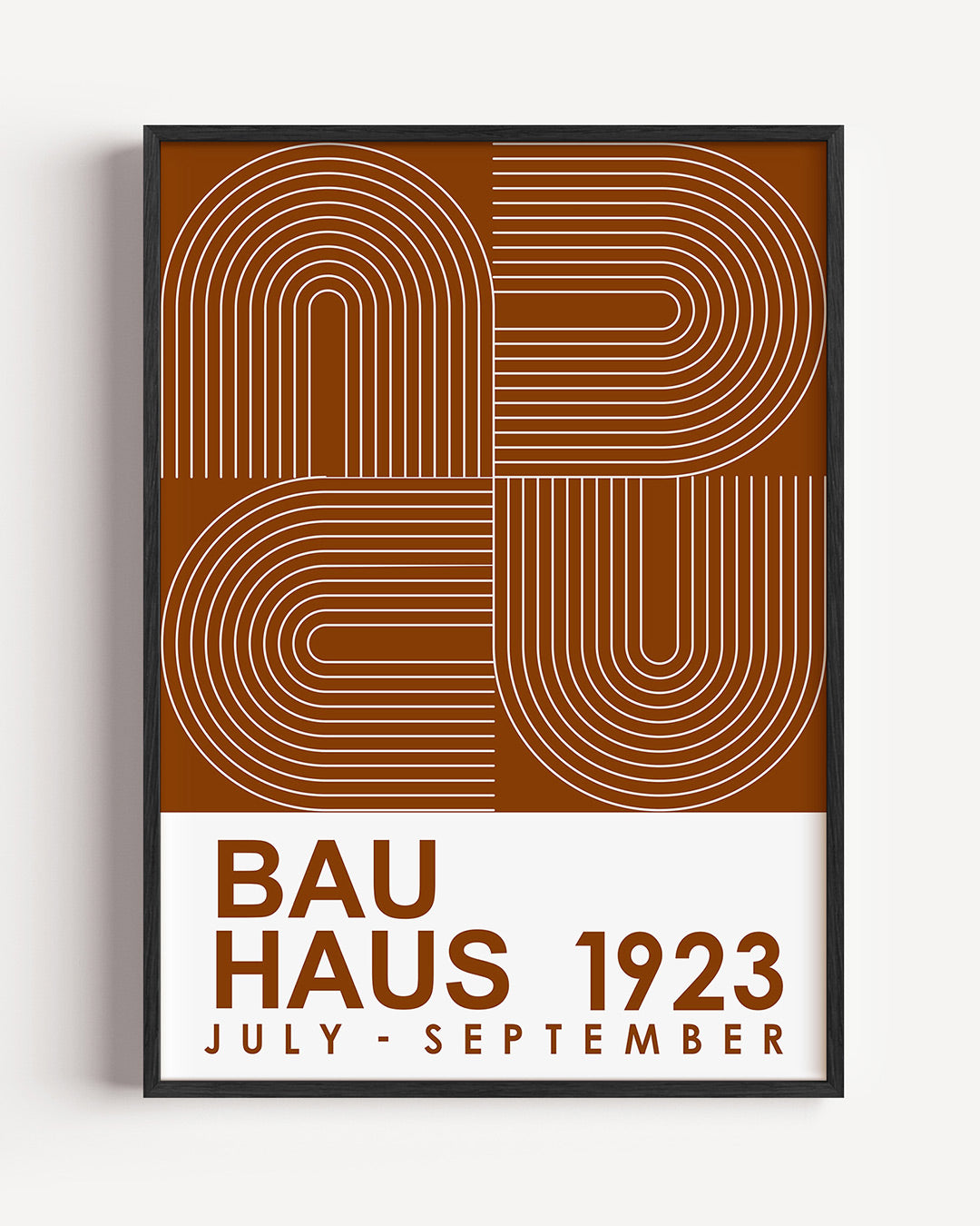 Lijnen en vlakkenspel – staande Bauhaus poster als wanddecoratie