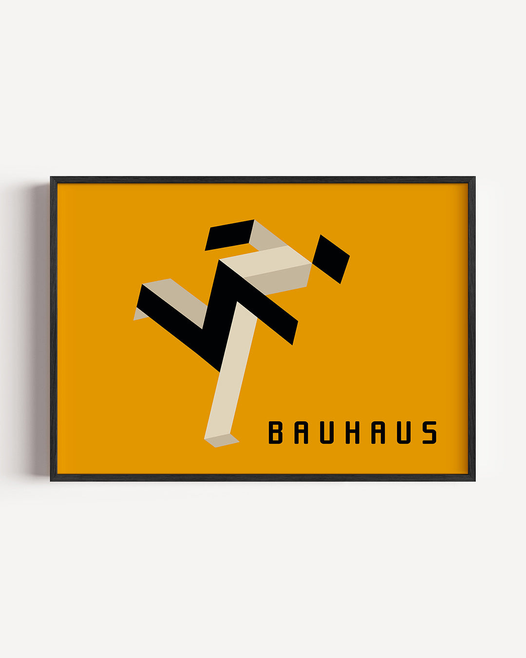 Vorm en beweging – liggende Bauhaus poster als wanddecoratie