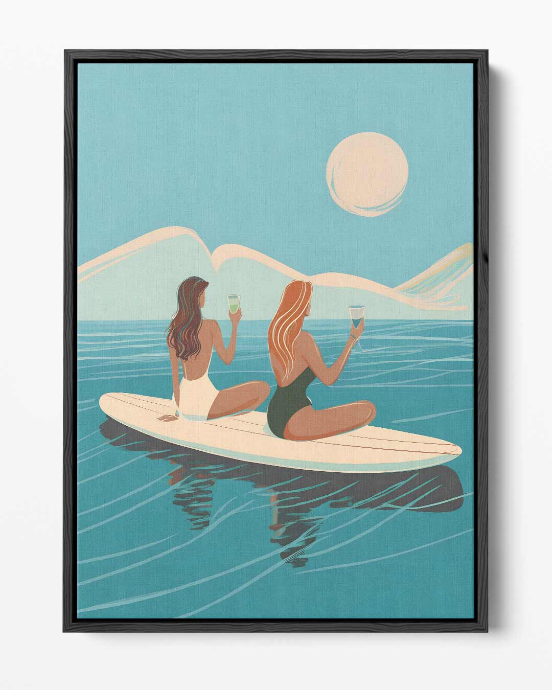 Zonsondergang op het Water – portret kunstwerk als wanddecoratie