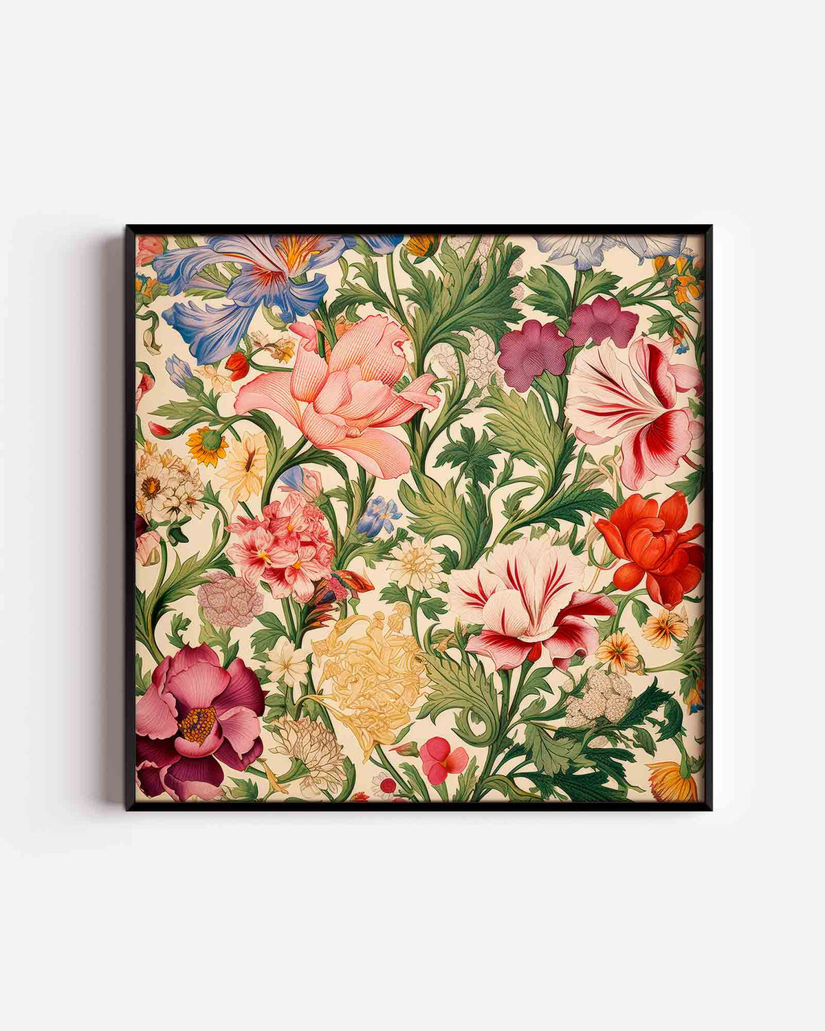 Bloemenpracht – jungle vierkante poster als wanddecoratie