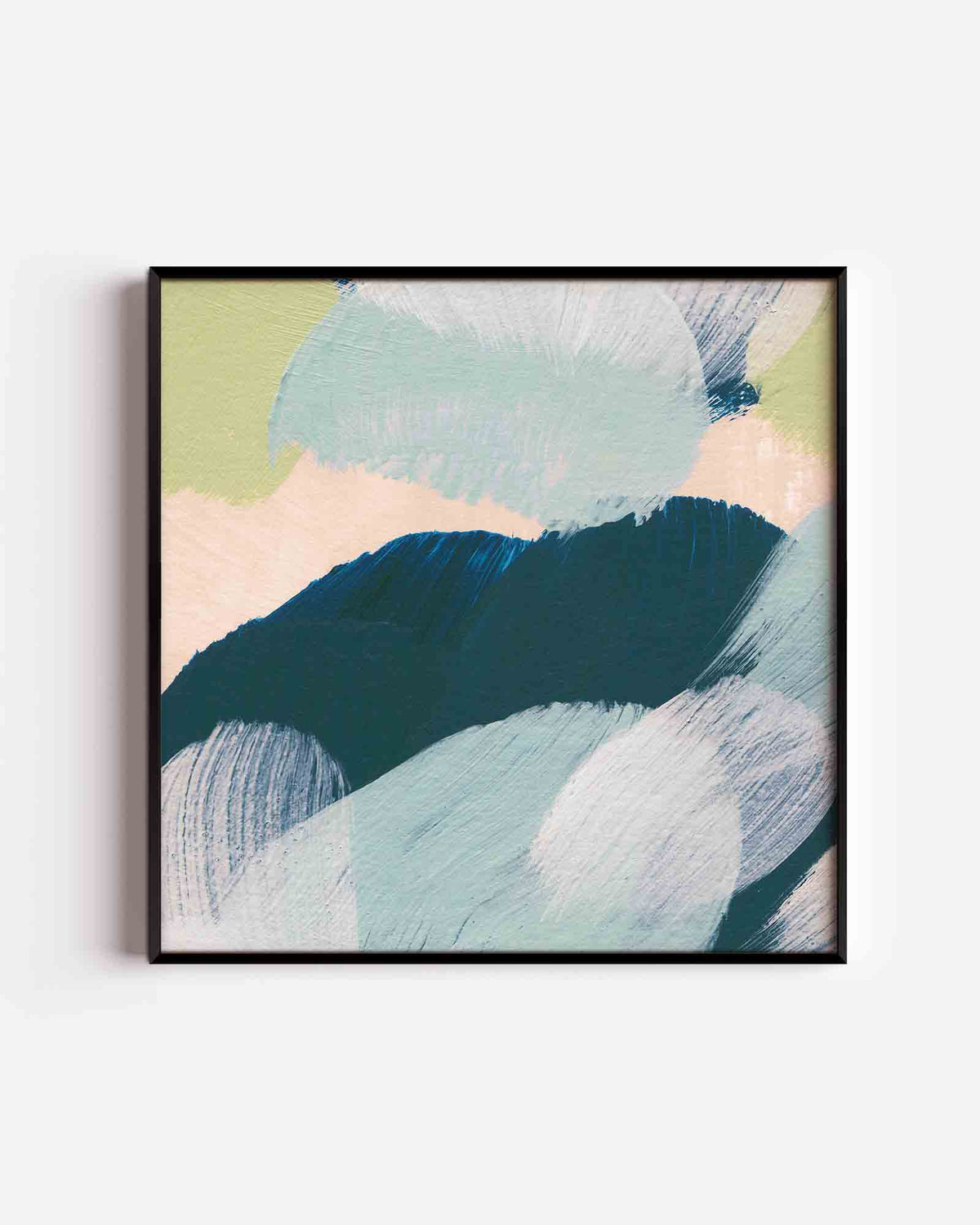 Abstracte penseelstreken – schilderkunst vierkante poster als wanddecoratie