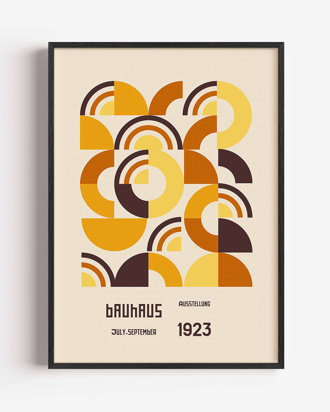 Vormritme en kleur – staande Bauhaus poster als wanddecoratie
