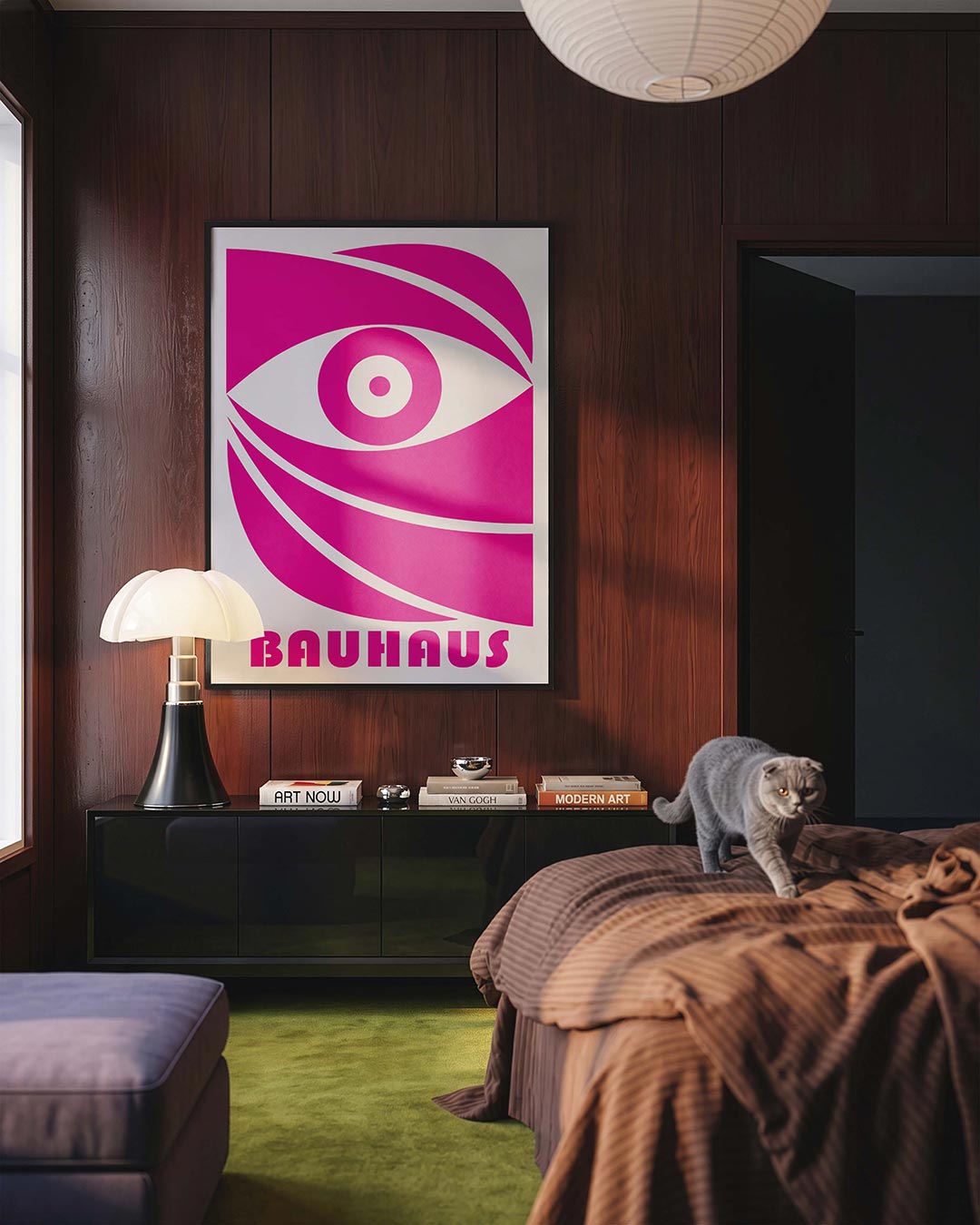  – geometrische Bauhaus poster in staand formaat