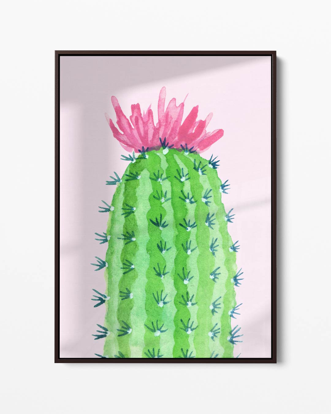 Bloeiende Cactus Schilderij – portret kunstwerk als wanddecoratie