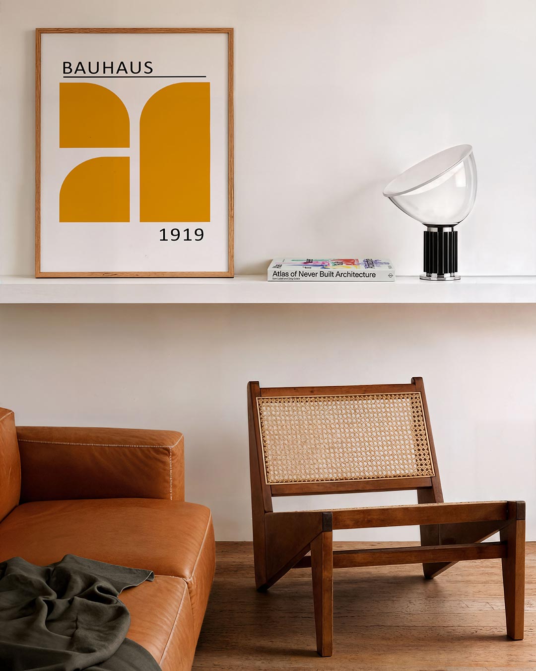 Vorm en lijnenspel – staande Bauhaus poster voor aan de muur