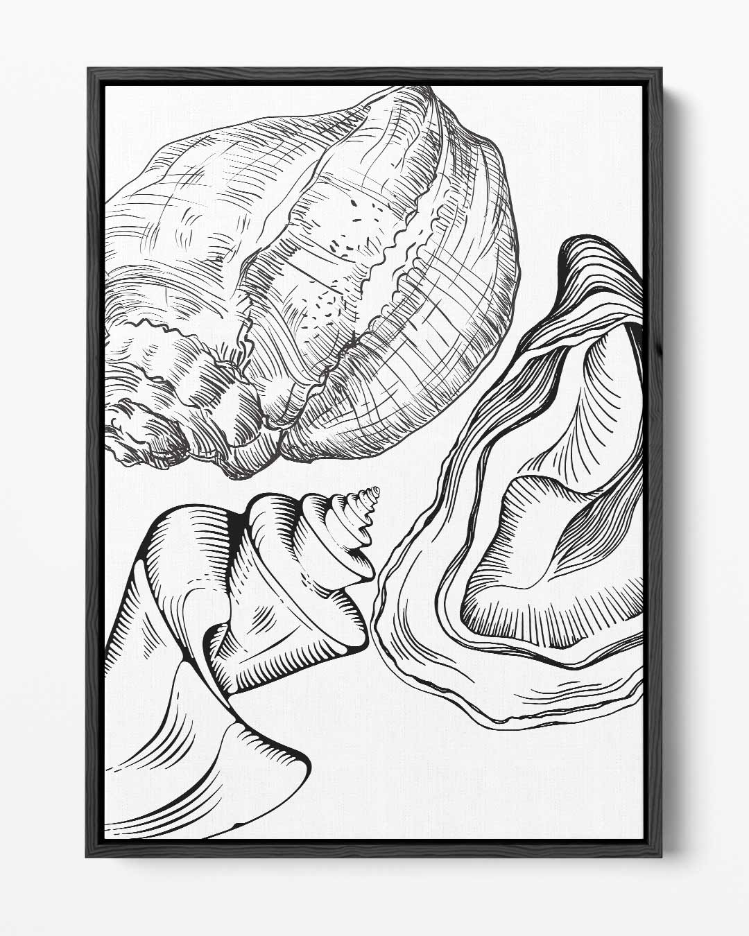 Maritieme Schelpenschets – portret kunstwerk als wanddecoratie