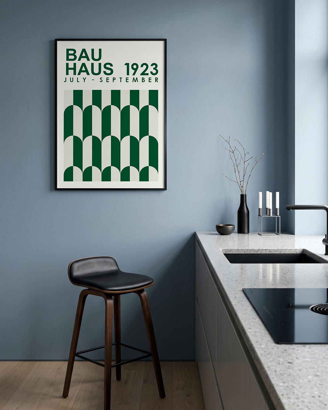  – geometrische Bauhaus poster in staand formaat